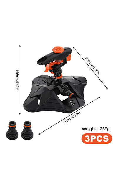 choice2 3pcs Automatic Garden Watering Lawn Sprinklers 360° Rotation Irrigati...