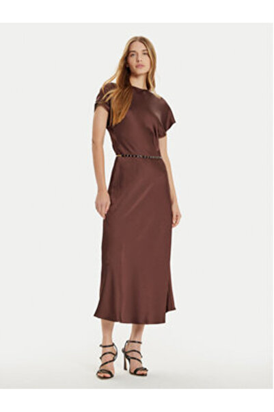 Imperial Γυναικείο Φόρεμα Κοκτέιλ ADQJIBA Καφέ