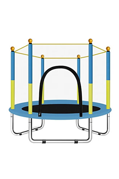 Fitness World نطيطه و ترامبولين مزود بشبكة أمان للأطفال للأماكن الخارجيه و الداخليه