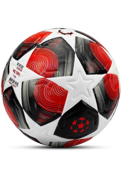 Telvesse كرة قدم من سلسلة PRO مصنوعة من البولي يوريثين مقطوعة بالليزر، كرة قدم رسمية للمباريات في الملاعب الخرسانية، لون أحمر 520