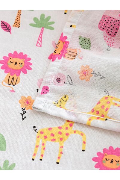 LC Waikiki Printed Baby Girl Muslin Blanket 90X100 cm (S4)