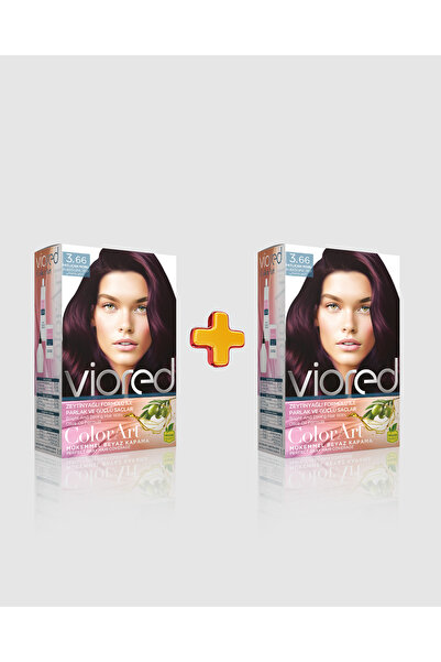 viored 2'li ColorArt Set Saç Boyası 3.66 Patlıcan Moru