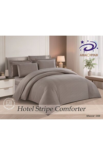 Asia مفرش فندقي مزدوج حشوة متحركة 7 قطع