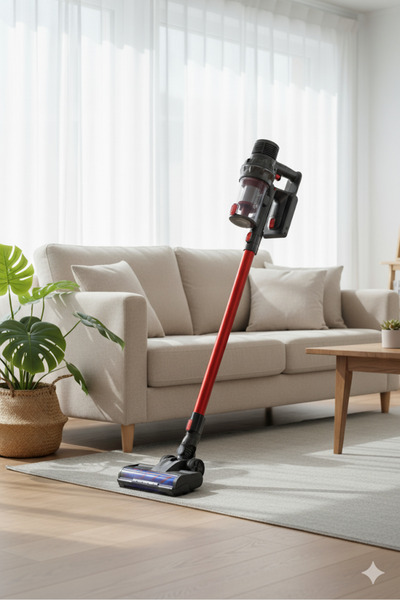 HİKİNG HD-15 Şarjlı Dikey Süpürge | 350W BLDC Motor, 23KPa Güçlü Emiş, Uzun P...