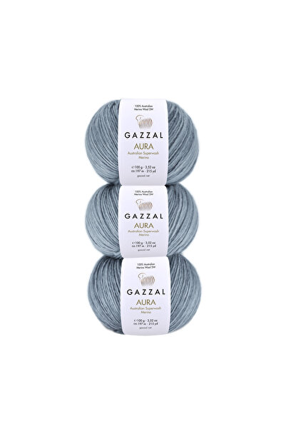 GAZZAL İPLİK Gazzal Aura Merino Yünü El Boyama Örgü İpi 300 Gr 3’lü 100 gr Paket