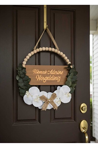 Marka Tasarim Ahşap Boncuklu Kapı Süsü