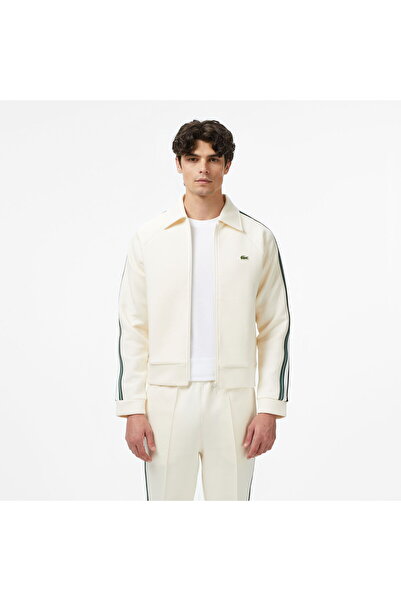 Lacoste Erkek Regular Fit Fermuarlı Krem Sweatshirt