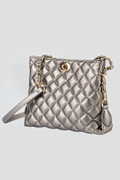 Catwins Women's Gray Chain Detailed Hand & Shoulder Bag C3008