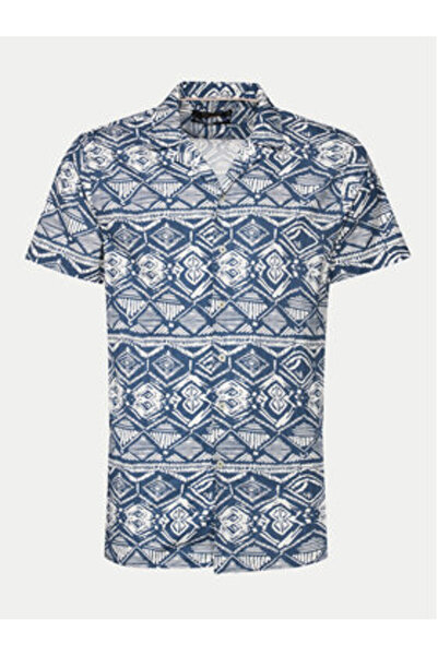 Indicode Ανδρικό Πουκάμισο INMowgli 20-412 Μπλε Σκούρο Μπλε