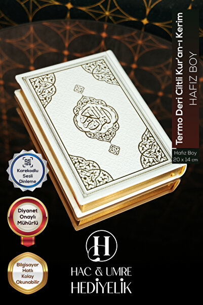 HUH Hac & Umre Hediyelik Kuranı Kerim | Beyaz Termo Deri Ciltli Kuranı Kerim ...