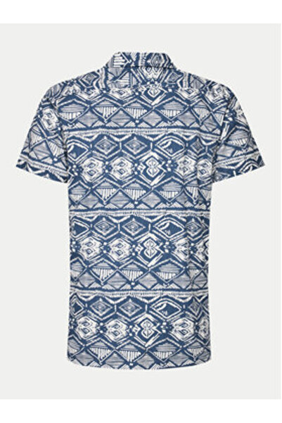 Indicode Ανδρικό Πουκάμισο INMowgli 20-412 Μπλε Σκούρο Μπλε