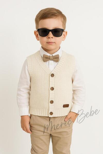 meriç bebe - bütün çocuklar melektir. mrc Πλεκτό γιλέκο για αγόρια Σελανίκη – Ελαστικό και κομψό – 0-5 ετών