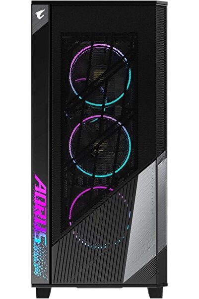 Gigabyte AORUS C500 Glass Mid Tower ATX Case, Black, TG Panel, No PSU
