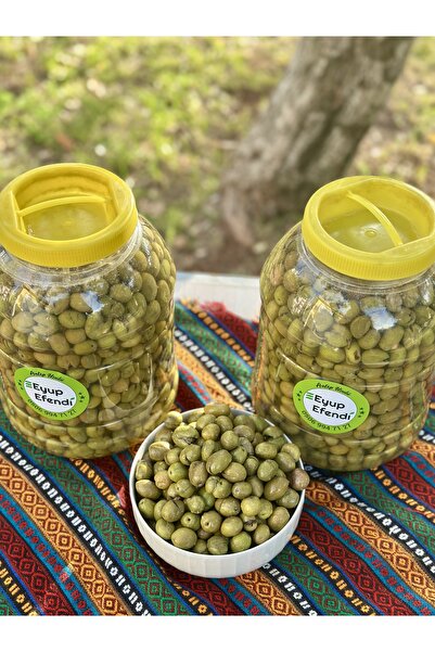 eyup efendi Antep Usulü 4500 cc Katkısız Taş Kırma Yeşil Zeytin ( TATLANDIRILMIŞ YENİ MAHSÜL)