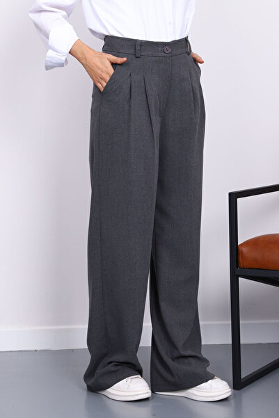 İmajButik Smoked Palazzo Wide Leg Trousers
