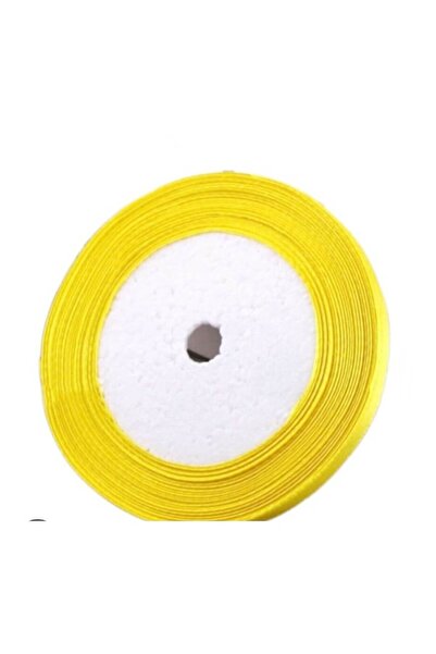 OEM Satin Ribbon, 1 cm width, 1 roll 22.9 m yellow