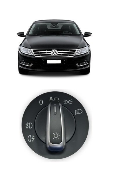 Genel Markalar Vw Volkswagen Passat CC 2013-2017 Uyumlu Far Açma Anahtarı Aut...