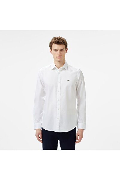 Lacoste Erkek Slim Fit Beyaz Gömlek