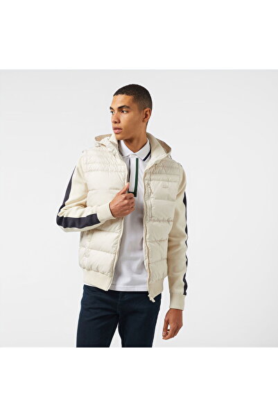 Lacoste Erkek Kapüşonlu Krem Mont