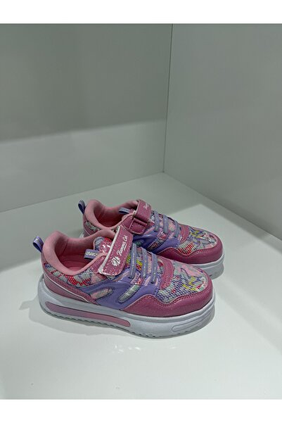 Kız Çocuk Cırtlı Günlük Spor Ayakkabı Sneaker