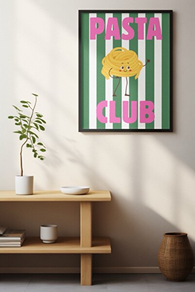 Funzee Pasta Club Poster – Kitchen Wall Decoration for Pasta Lovers I Unframed Poster