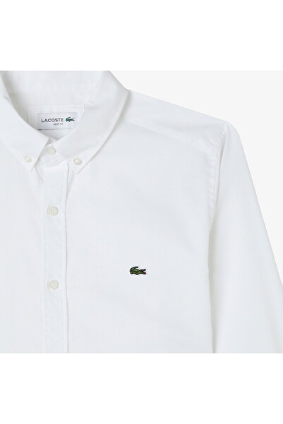 Lacoste Men's Slim Fit Buttoned Collar White Shirt