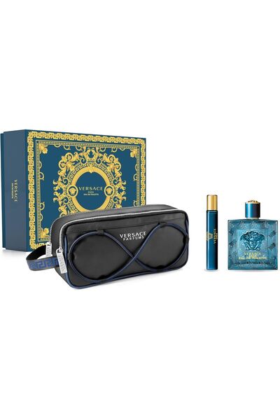 Versace Eros Gift Set for Men, 3 Pieces, 110ml