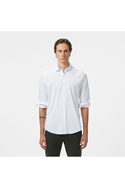 Lacoste Erkek Slim Fit Beyaz Gömlek