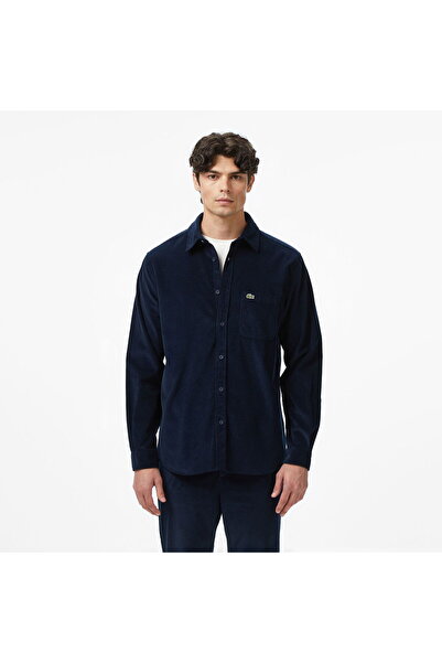 Lacoste Men's Regular Fit Navy Blue Shirt