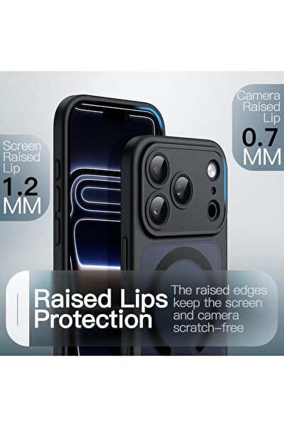 m.tk moveteck iPhone 17 Pro Max Kılıf Mat Magsafe Şarj Özellikli Hassas Butonlu Lansman Renkli Yumuşak Kenarlı