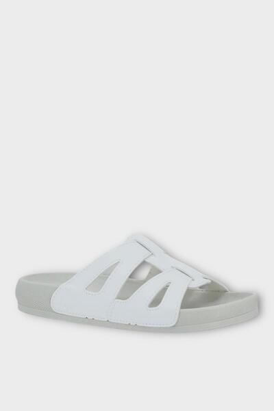 MULEX Anatomical Sole Comfortable Trendy Women's Slippers White