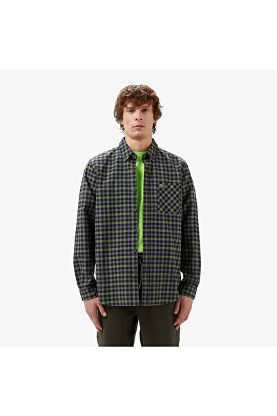 Lacoste Erkek Regular Fit Ekose Koyu Yeşil Gömlek