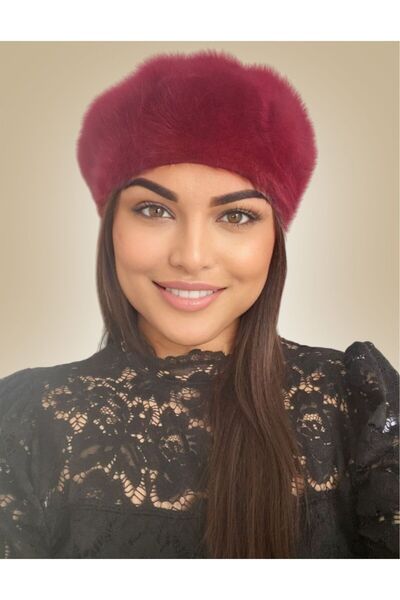 Confortino Caciulita eleganta tip bereta din lana de Angora - marime UNIVERSALA