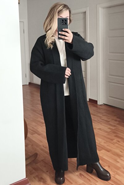 MADAMMERY Shawl Collar Thick Long Fit Cardigan