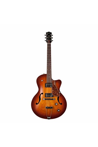 Godin 5th Avenue CW Kingpin II HB Hollowbody Elektro Gitar (Cognac Burst)