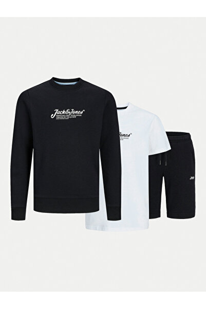 Jack & Jones Φόρμα Jack Jones Junior για αγόρια 12278386 Μαύρη