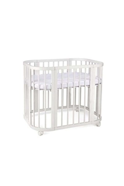 Waldin Pătuț rotund pentru bebeluși, multifuncțional, Waldin, 5 în 1, saltea inclusă, co-sleeper