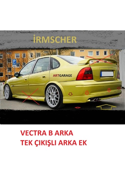 Bodykitartgarage VECTRA B ARKA TEK ÇIKIŞLI (BOYASIZ)FİBERGLASS