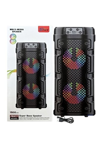 singe مكبر صوت لاسلكي بتقنية البلوتوث، صوت ستيريو، ذاكرة TF، منفذ USB، منفذ ميكروفون قابل لإعادة الشحن