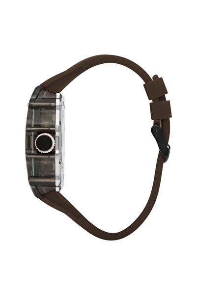 Lee Cooper LC07980.066 Erkek Kol Saati | 45 mm Kahverengi İskelet Kadran, Otomatik Mekanizma, Moder