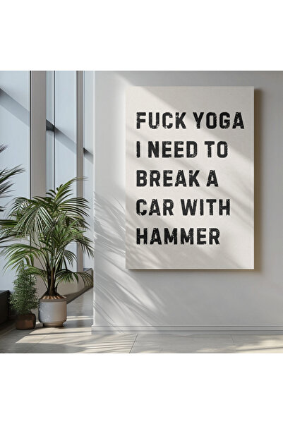 Funzee Afiș „Am nevoie să sparg un mașină cu ciocanul” – Decorare distractivă pentru perete – Afiș fără cadru