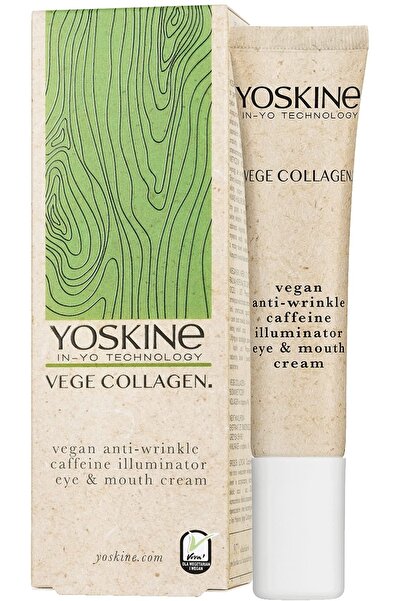 yoskine Crema antirid ochi iluminatoare Vege Collagen Vegan Anti-Wrinkle Caffeine, 15ml