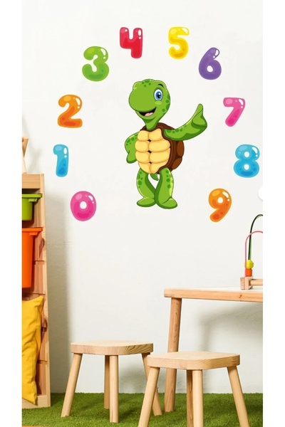 Tekin Store Cute Turtle Educational Learning Numbers Kids Room Kindergarten N...