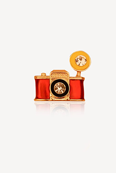 Stelart Kırmızı Fotoğrafçı Broş