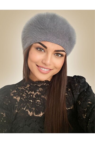 Confortino Elegant beret hat made of Angora wool - UNIVERSAL size