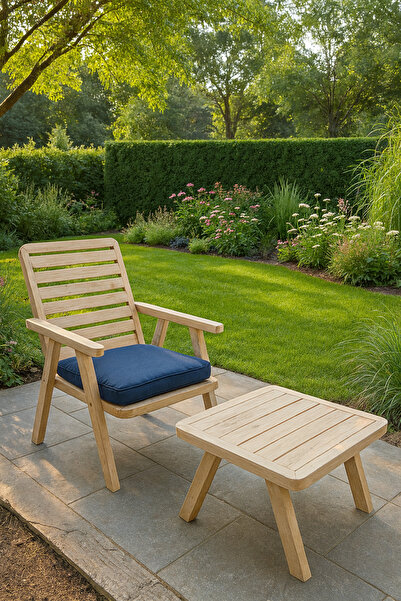 Woodzen Ahşap Bahçe Takımı ( Sandalye-Masa )