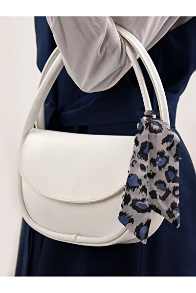 Rivina Women's Premium Quality Handbag and Shoulder Bag with Scarf White