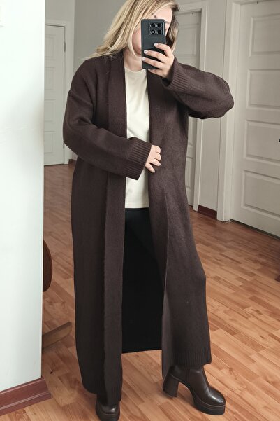 MADAMMERY Shawl Collar Thick Long Fit Cardigan