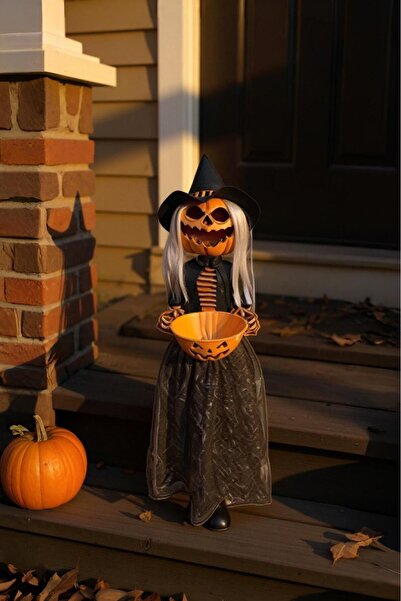 PARTİ SEPETİ Halloween Cadılar Bayramı Hareketli Dans Eden Balkabağı Kız