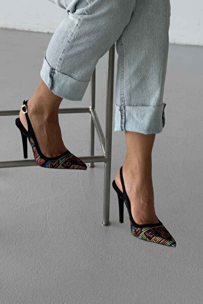 AYAKKABI PRENSİ Echo Black Color with Pattern